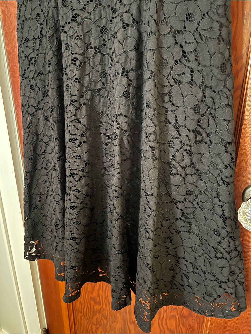 Donna Morgan Black Lace Fit & Flare Cocktail Dress Size 8 - Picture 4 of 9